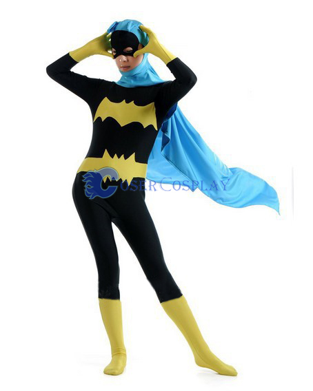 Batman Costume Batgirl Zentai With Cape